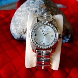Brighton Silver Plated 'Dana Point' Boyfriend Watch EUC